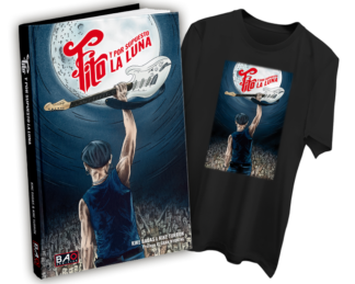Portada de la novela gráfica Fito y por supuesto la luna con camiseta